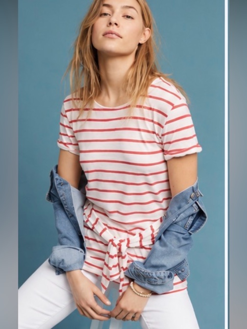 Anthropologie NWT T.la Annabelle Wrap Tee